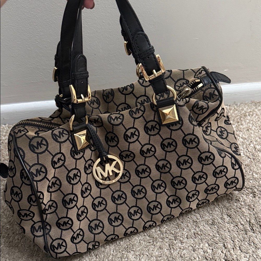 Michael Kors Tan and Black Satchel - Picture 3 of 5